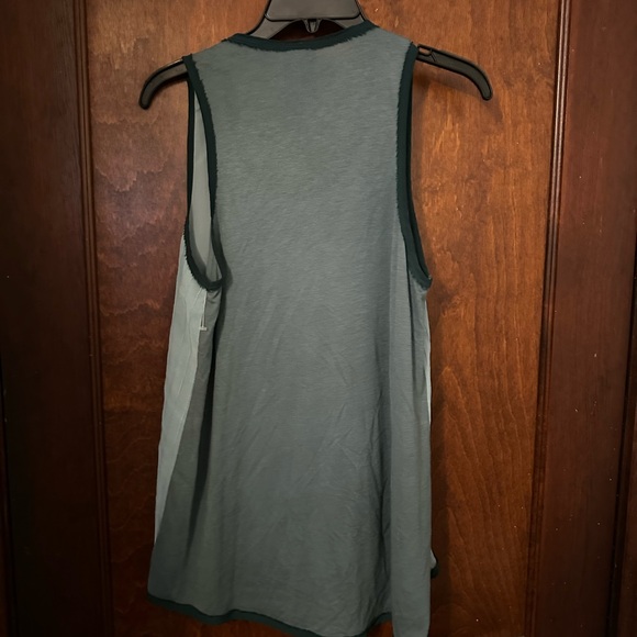 Anthropologie DOLAN Acadia Embroidered Tank Top Teal Blue Green Textured M - Picture 4 of 6